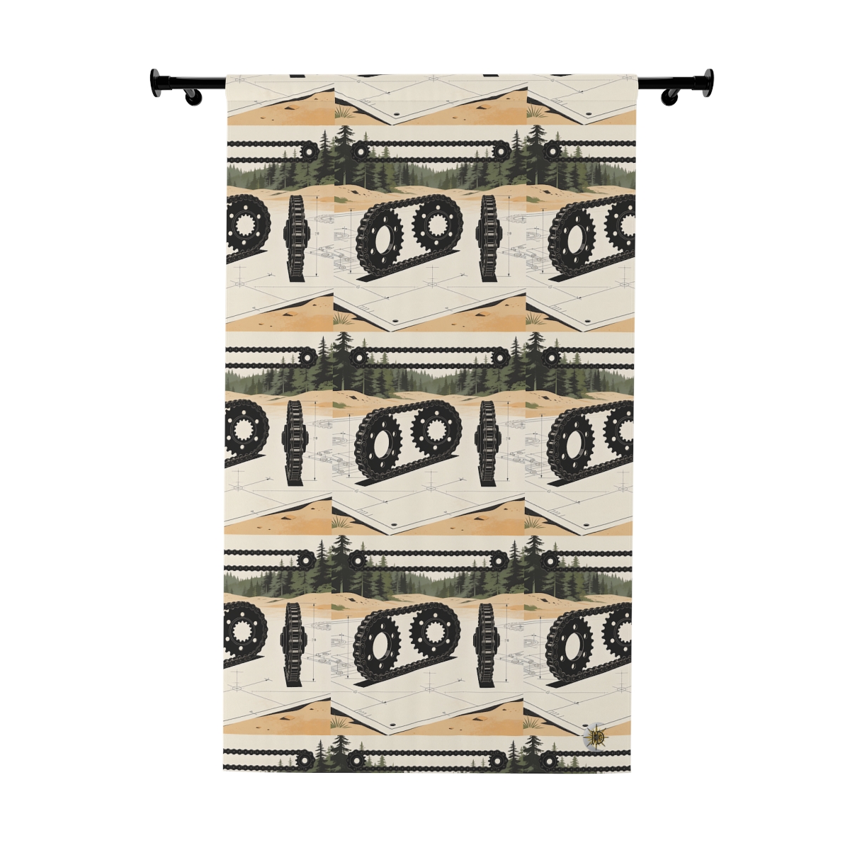 Original Art 1236 Blackout Window Curtain Panel