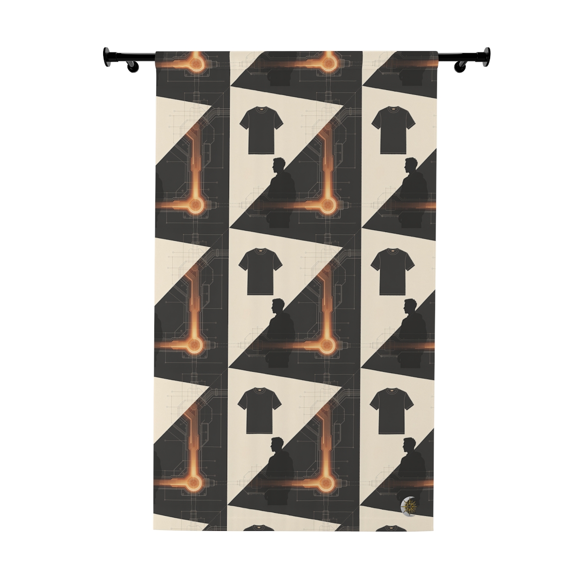 Original Art 1245 Blackout Window Curtain Panel