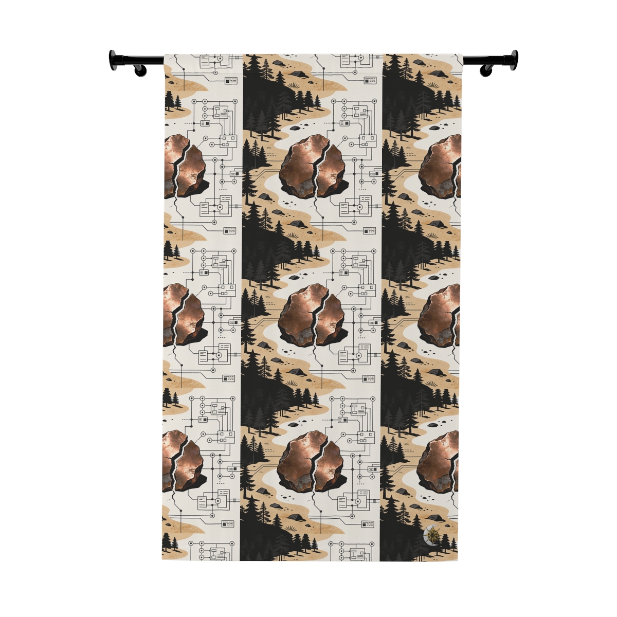 Original Art 1246 Blackout Window Curtain Panel