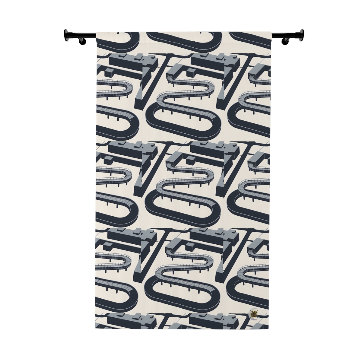 Original Art 1258 Blackout Window Curtain Panel