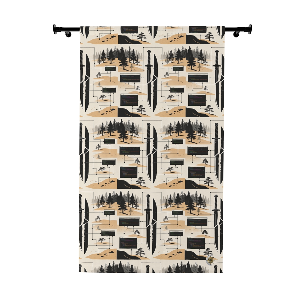 Original Art 1259 Blackout Window Curtain Panel