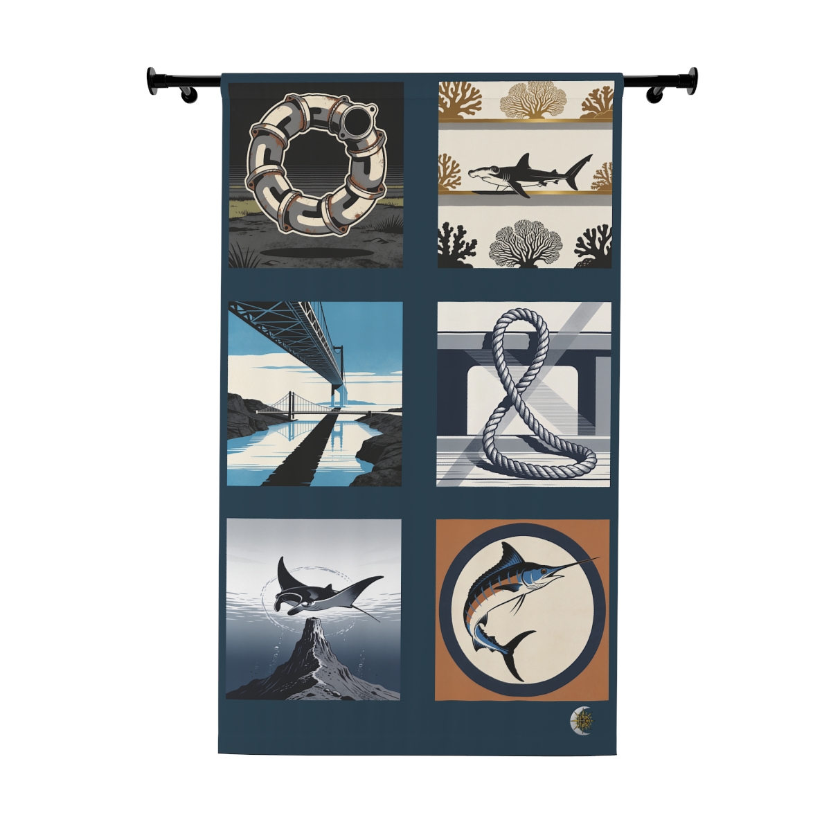 Original Art 865 Blackout Window Curtain Panel