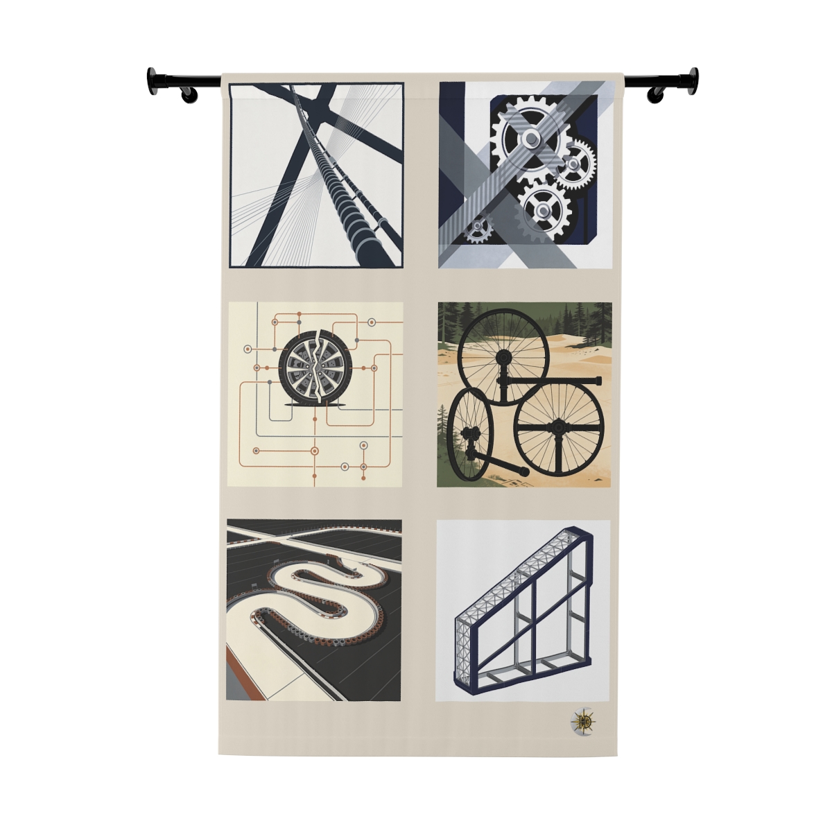 Original Art 869 Blackout Window Curtain Panel