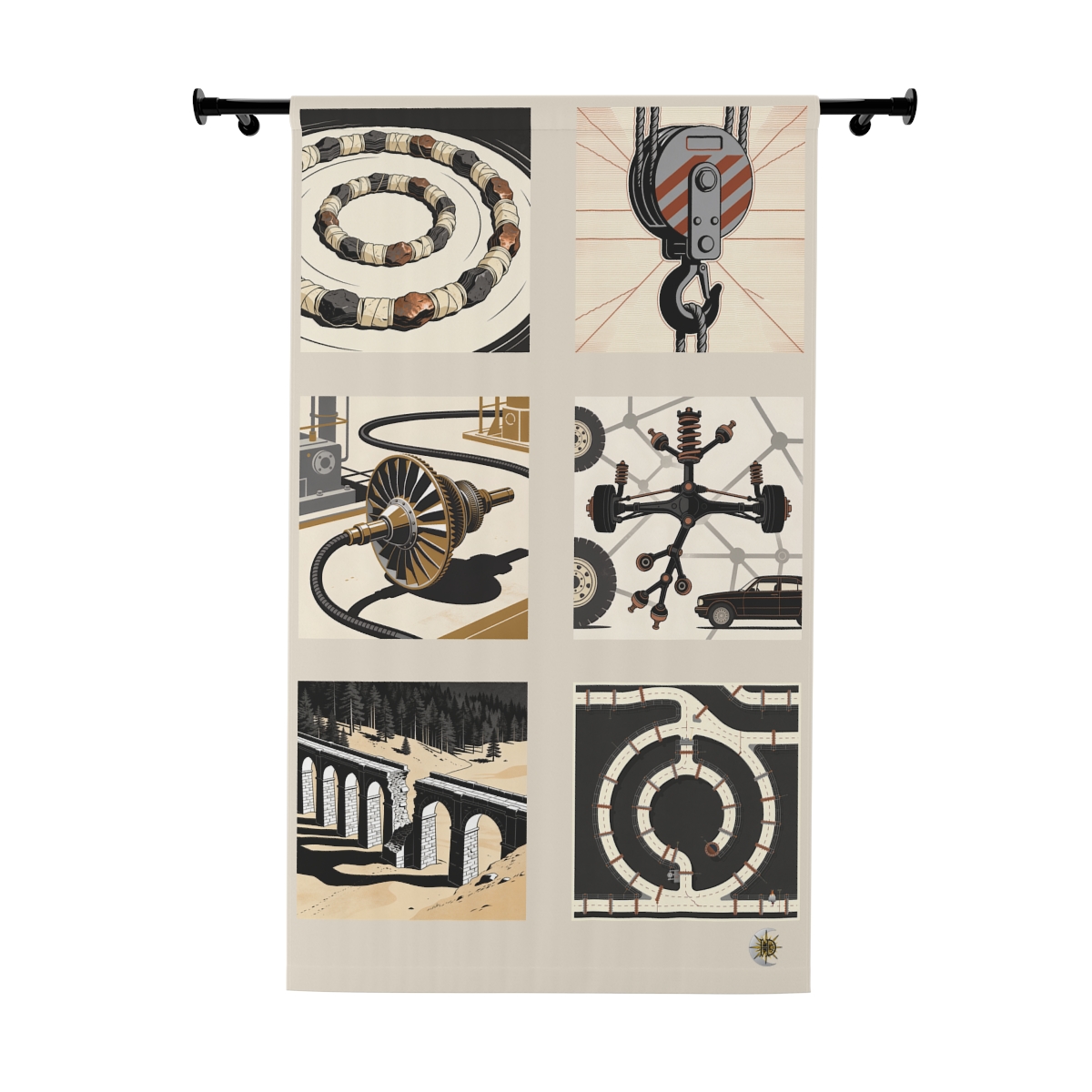 Original Art 917 Blackout Window Curtain Panel
