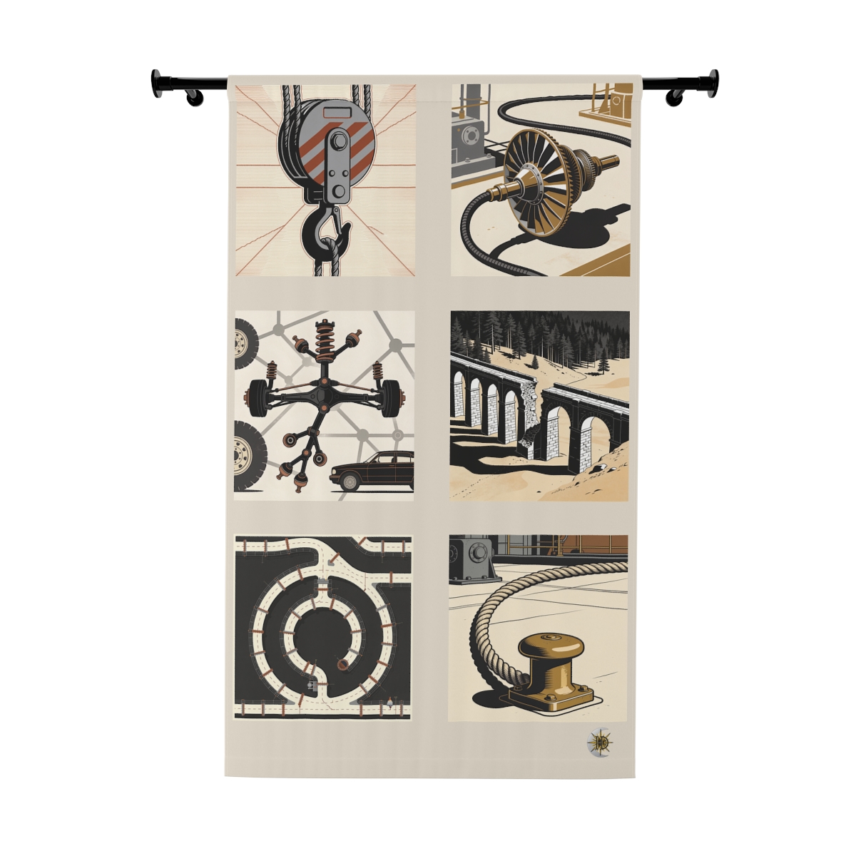 Original Art 926 Blackout Window Curtain Panel