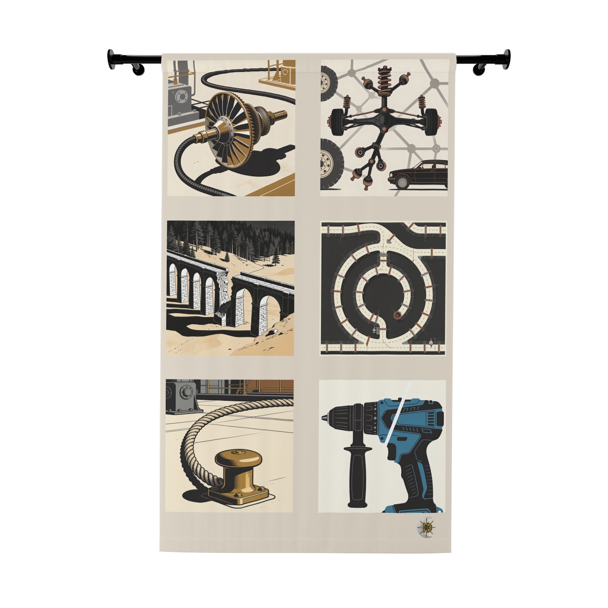 Original Art 927 Blackout Window Curtain Panel