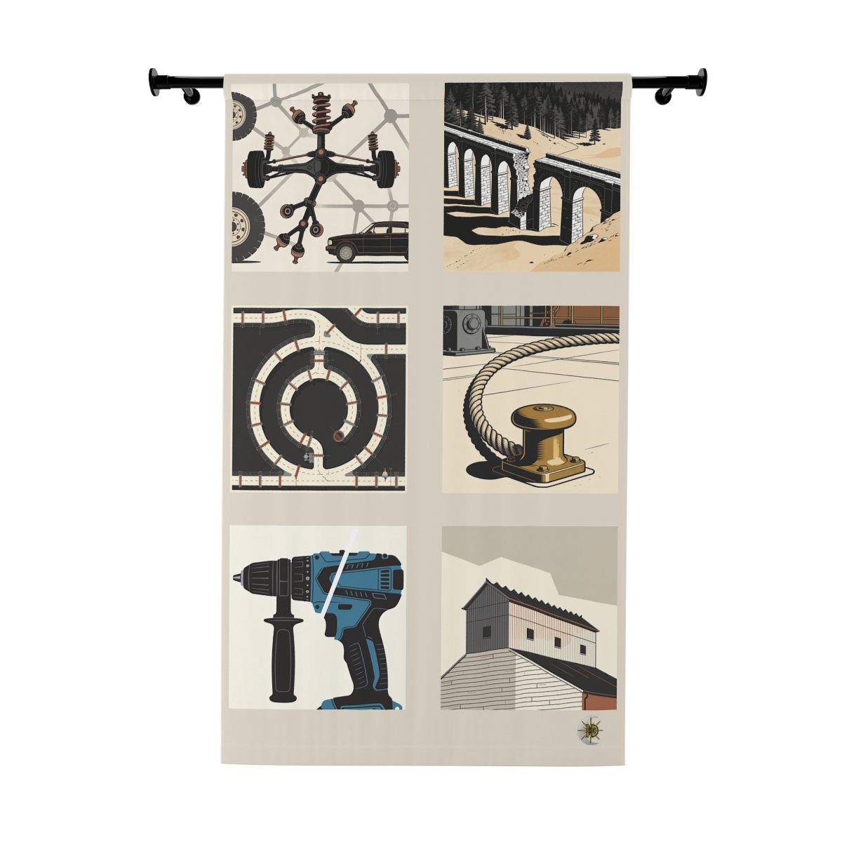 Original Art 928 Blackout Window Curtain Panel
