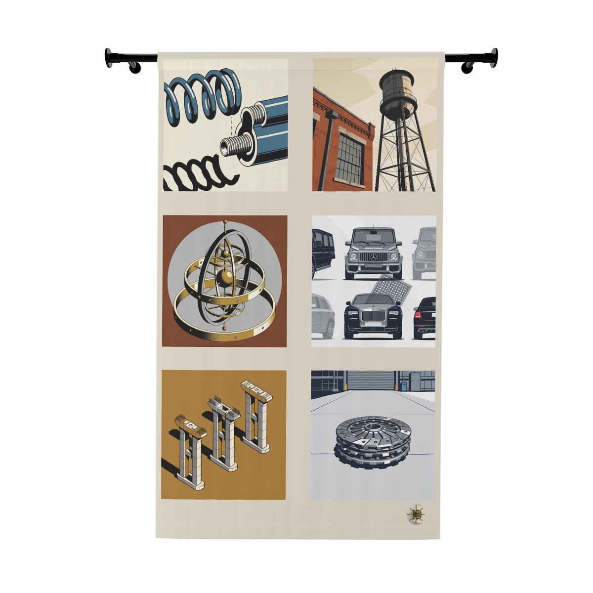 Original Art 567 Blackout Window Curtain Panel