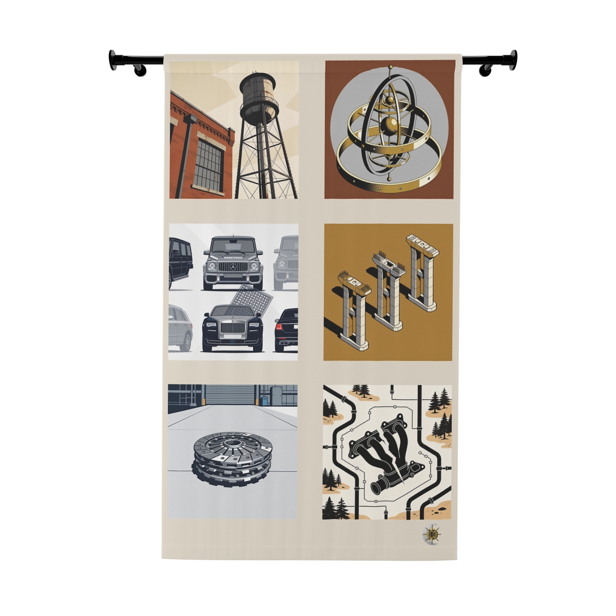 Original Art 574 Blackout Window Curtain Panel