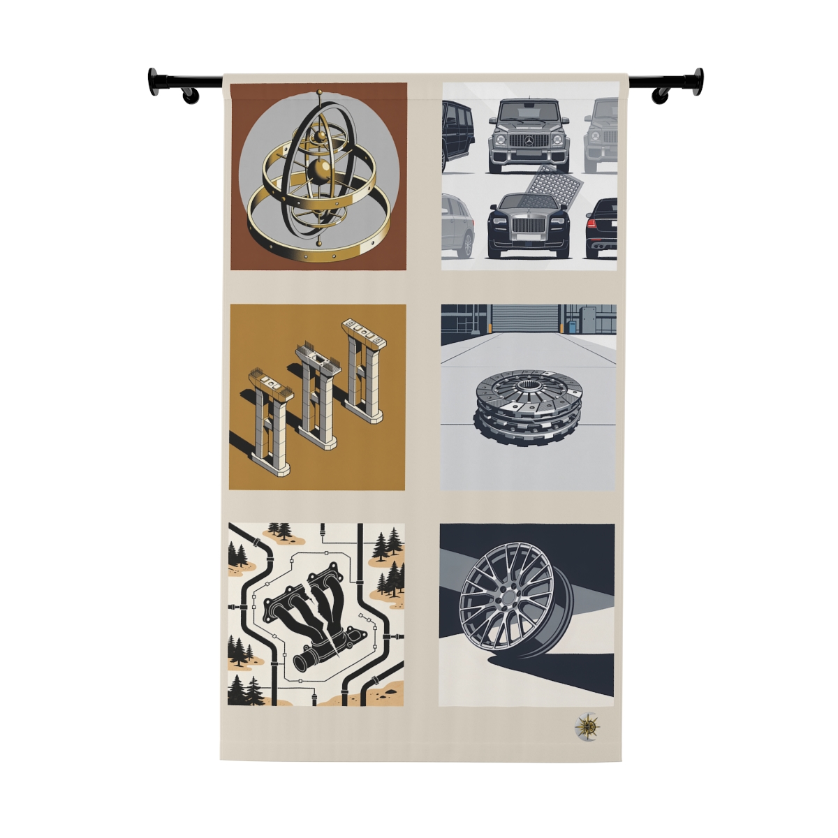 Original Art 575 Blackout Window Curtain Panel