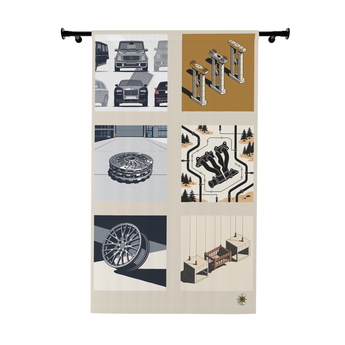 Original Art 587 Blackout Window Curtain Panel