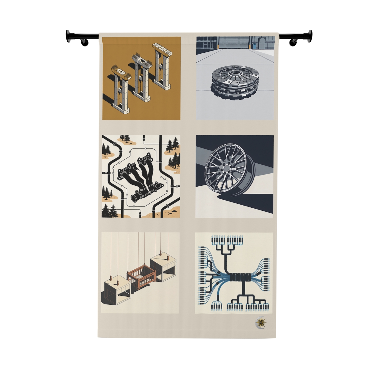 Original Art 590 Blackout Window Curtain Panel