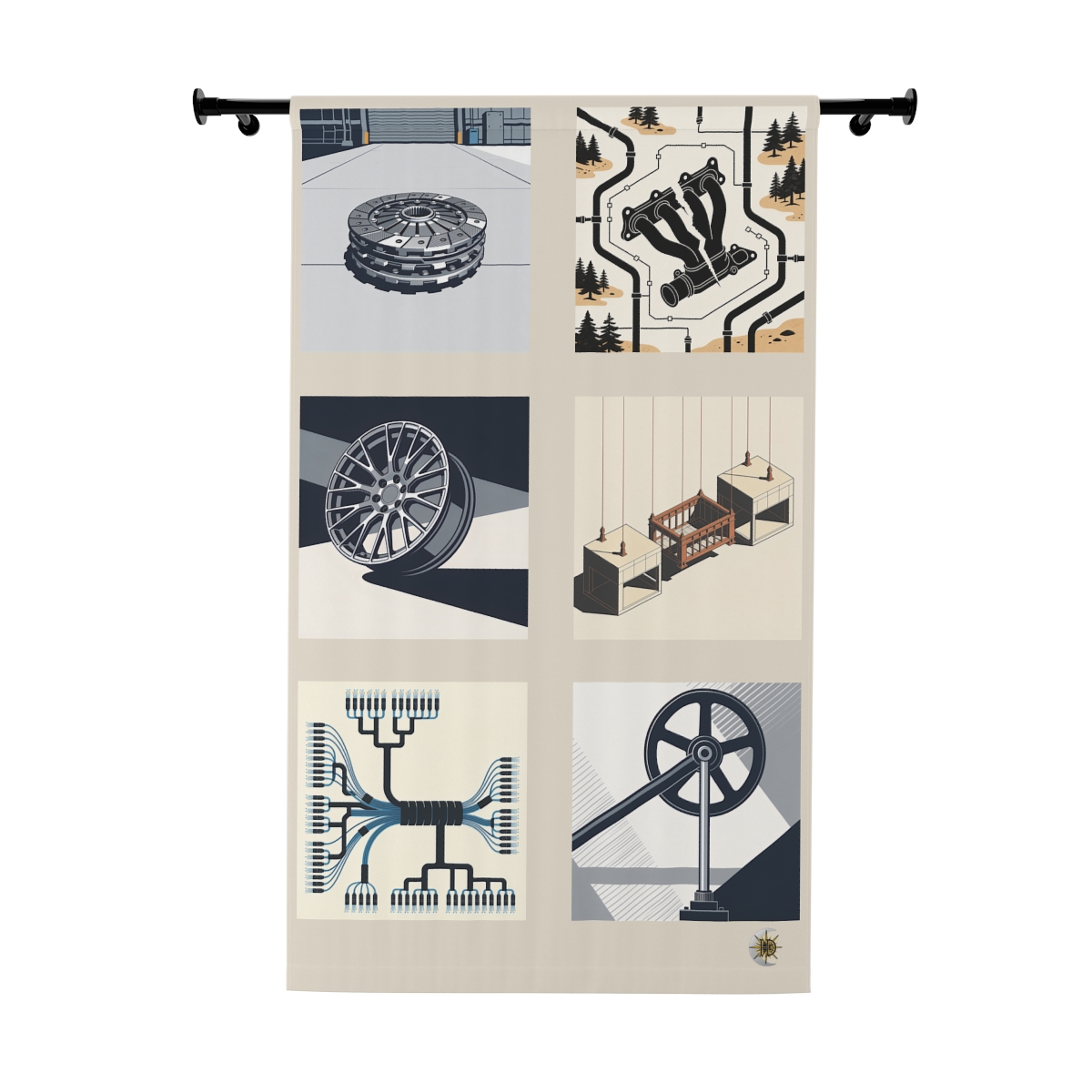 Original Art 604 Blackout Window Curtain Panel