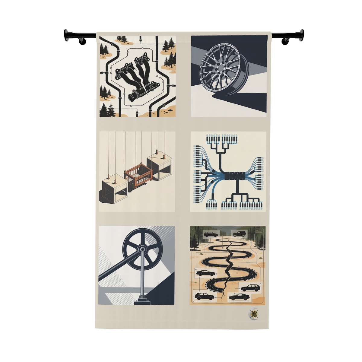 Original Art 605 Blackout Window Curtain Panel