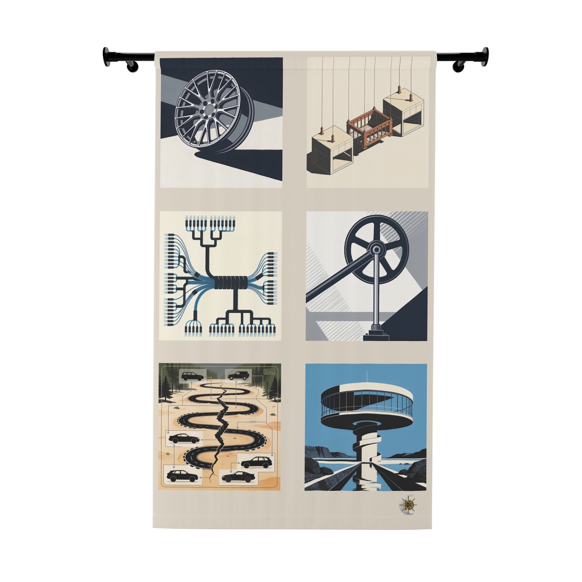 Original Art 622 Blackout Window Curtain Panel