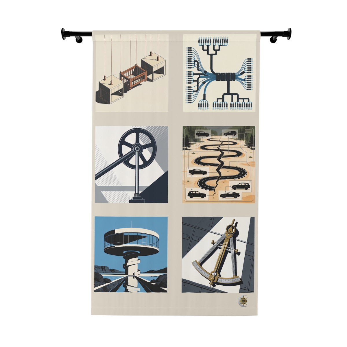 Original Art 631 Blackout Window Curtain Panel