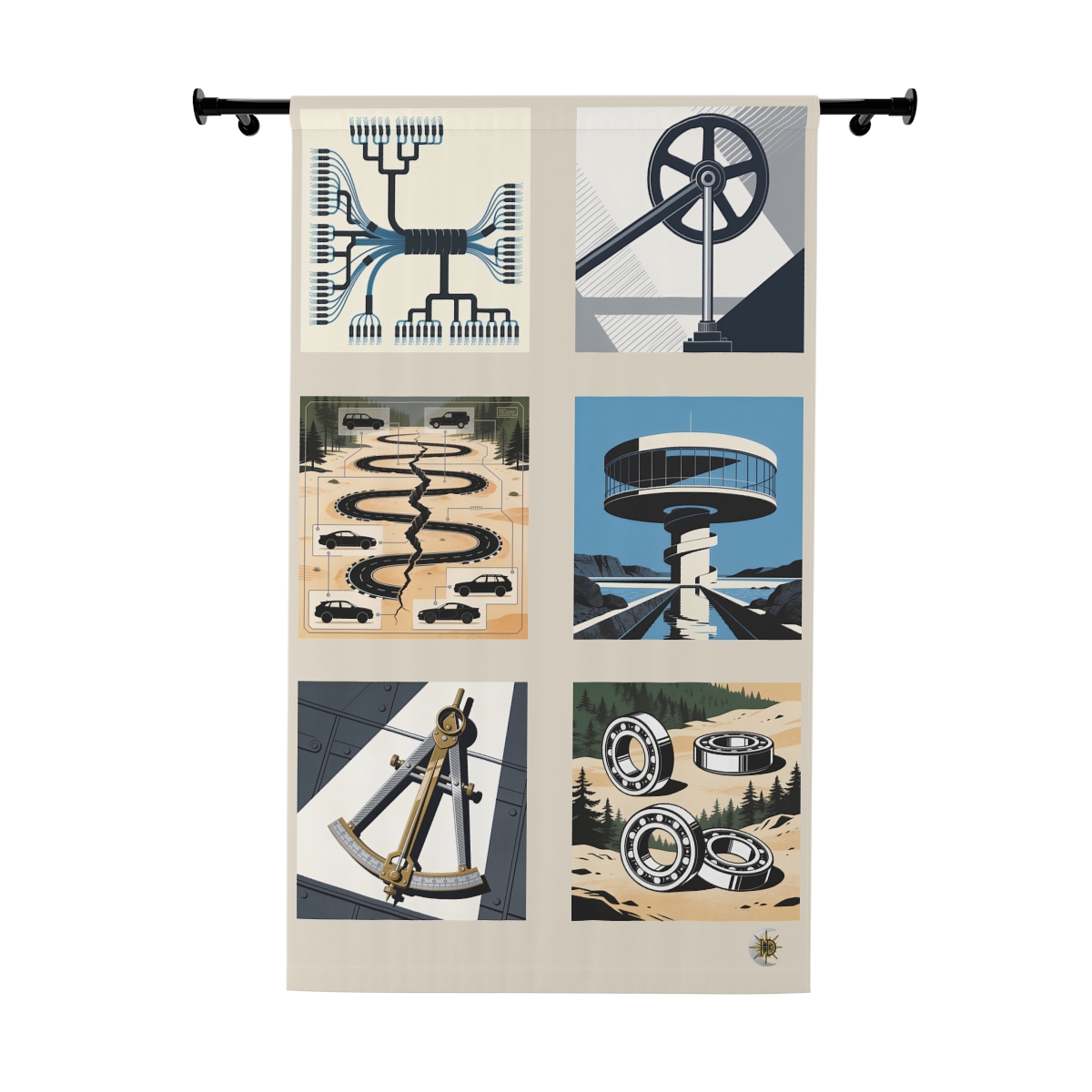 Original Art 632 Blackout Window Curtain Panel