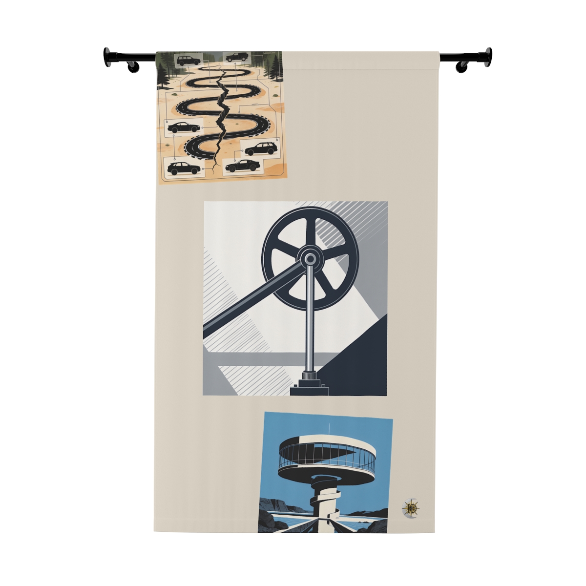 Original Art 637 Blackout Window Curtain Panel