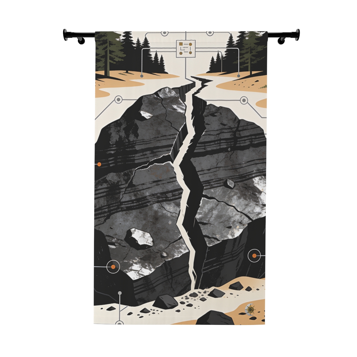Original Art 664 Blackout Window Curtain Panel