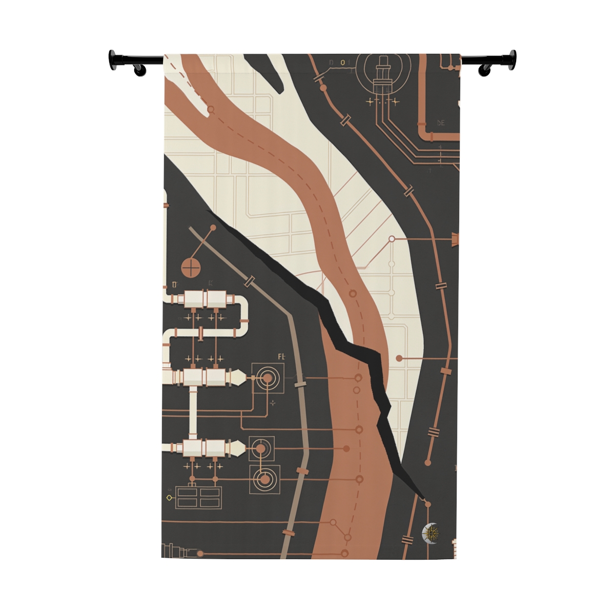 Original Art 685 Blackout Window Curtain Panel