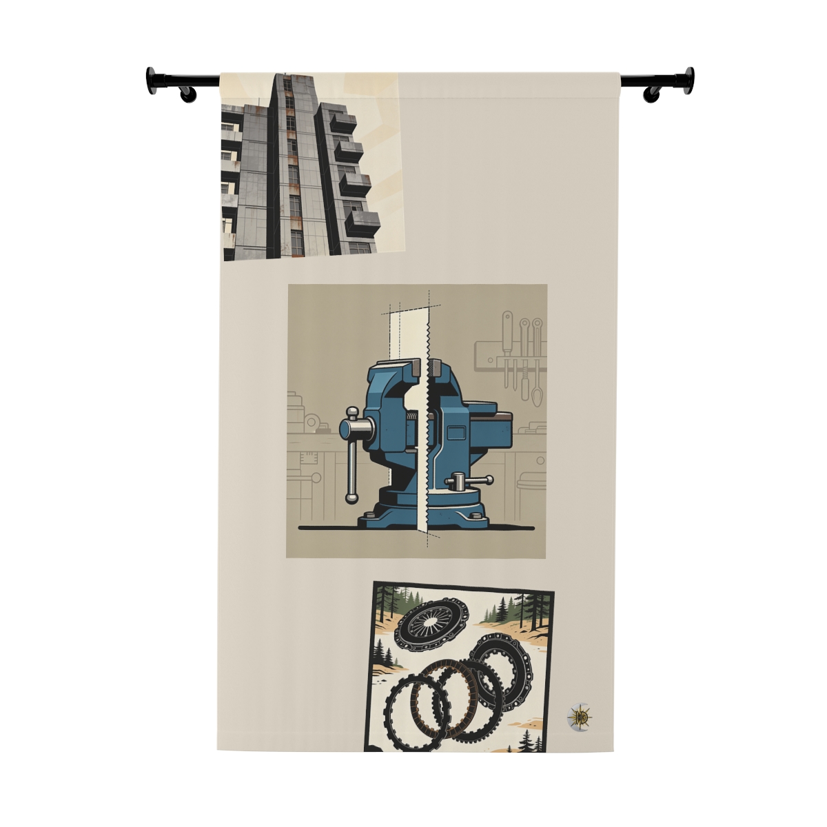 Original Art 713 Blackout Window Curtain Panel