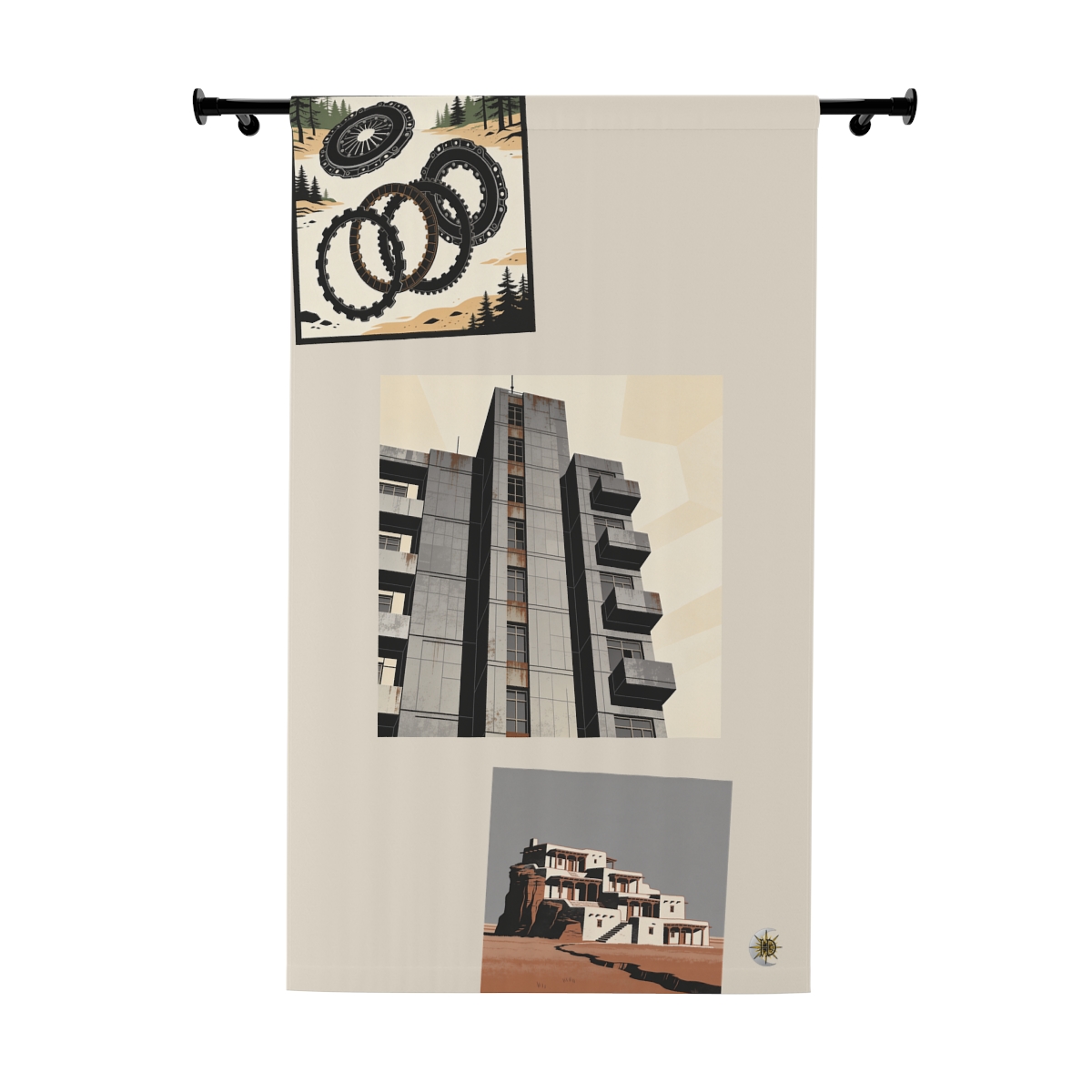Original Art 716 Blackout Window Curtain Panel
