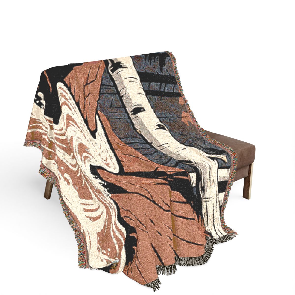 Original Art 1465 100% Cotton Woven Blanket, other view.