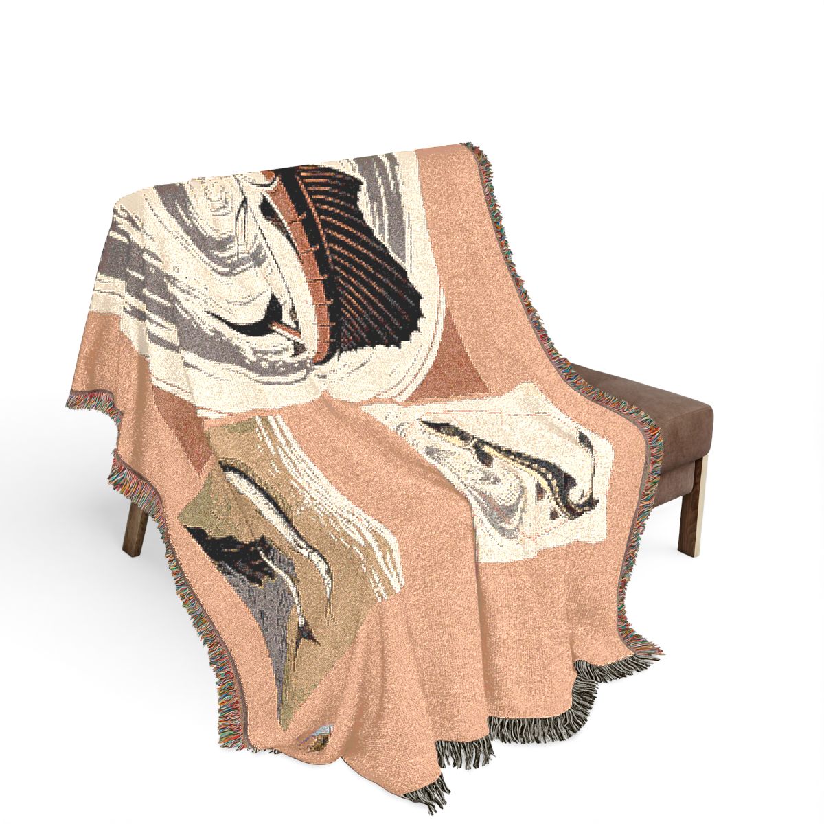 Original Art 1470 100% Cotton Woven Blanket, other view.