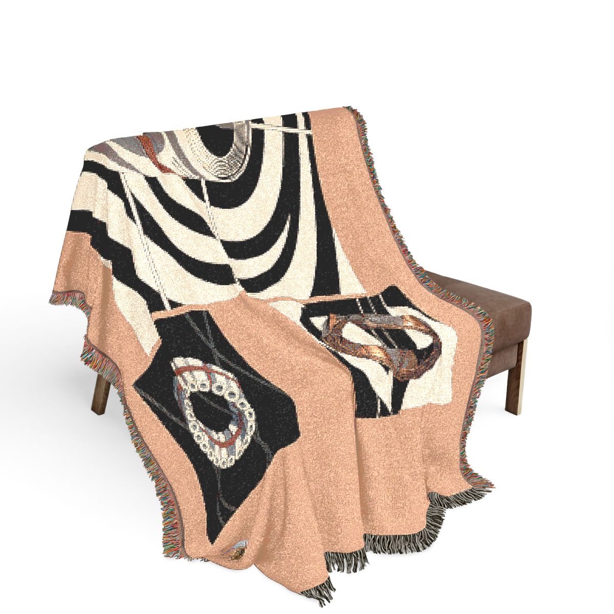 Original Art 1479 100% Cotton Woven Blanket, other view.