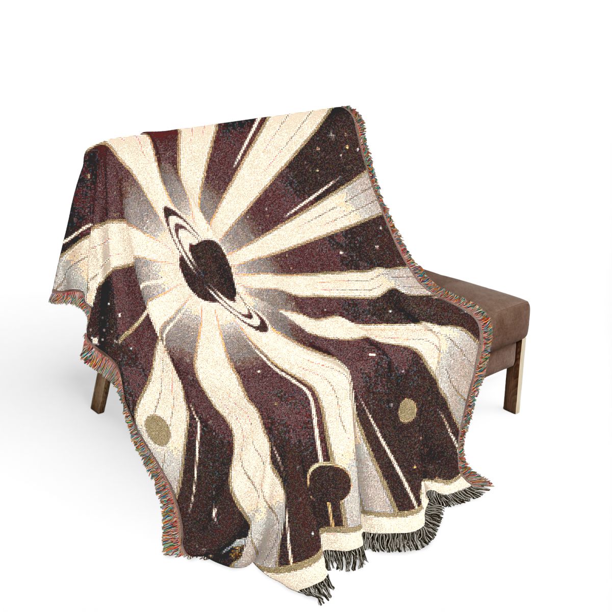 Original Art 1480 100% Cotton Woven Blanket, other view.