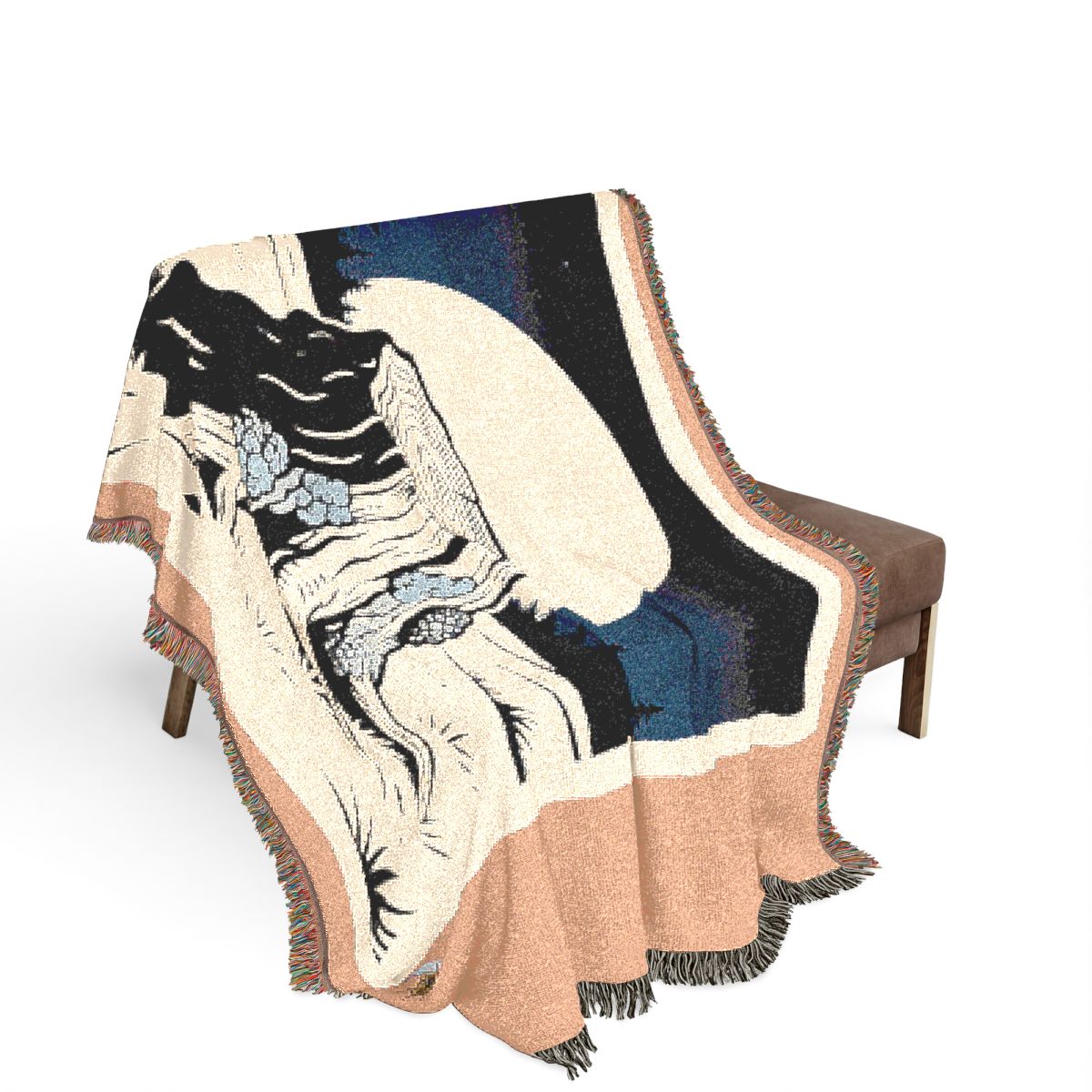 Original Art 1481 100% Cotton Woven Blanket, other view.