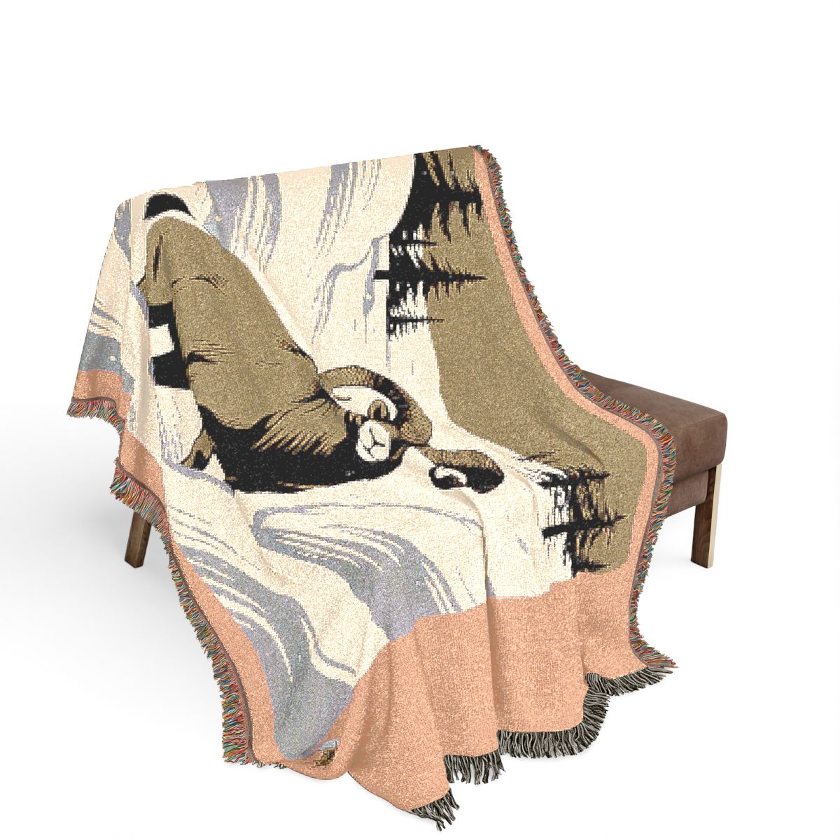 Original Art 1490 100% Cotton Woven Blanket, other view.