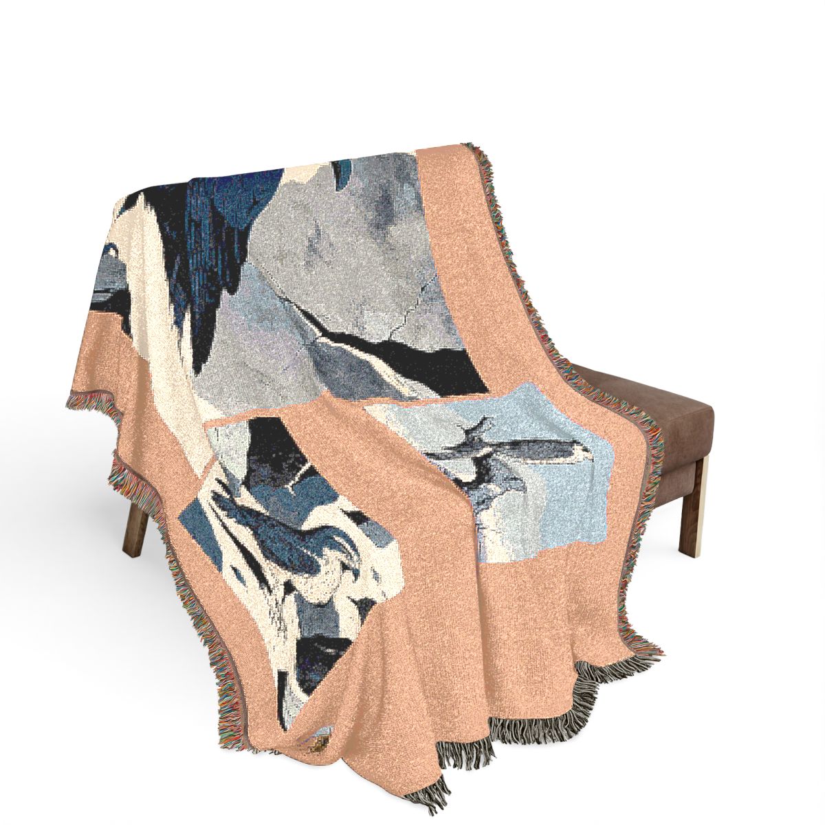 Original Art 1491 100% Cotton Woven Blanket, other view.