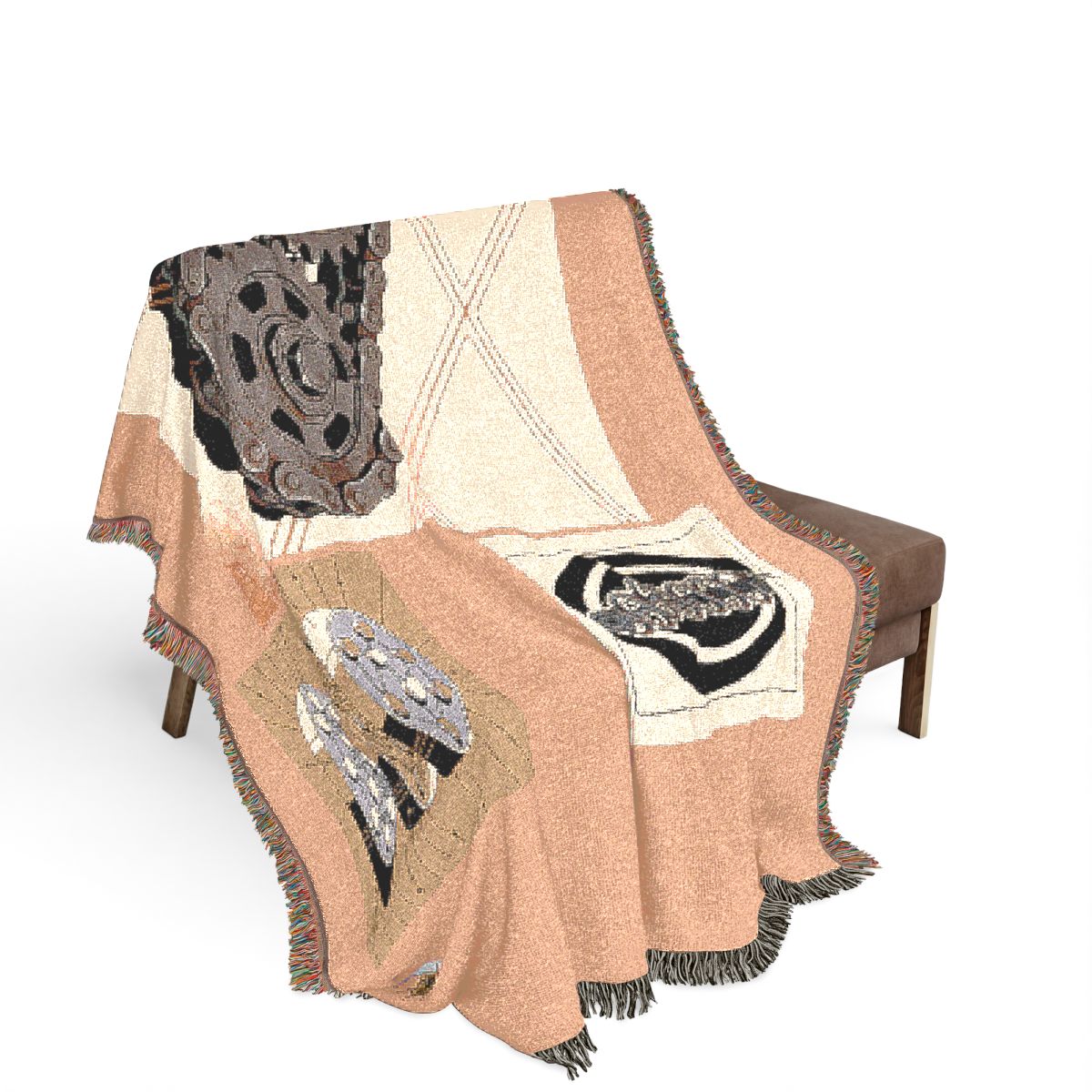 Original Art 1494 100% Cotton Woven Blanket, other view.