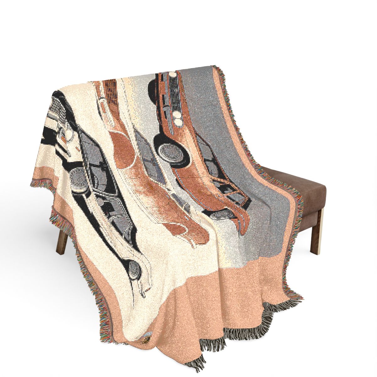Original Art 1495 100% Cotton Woven Blanket, other view.