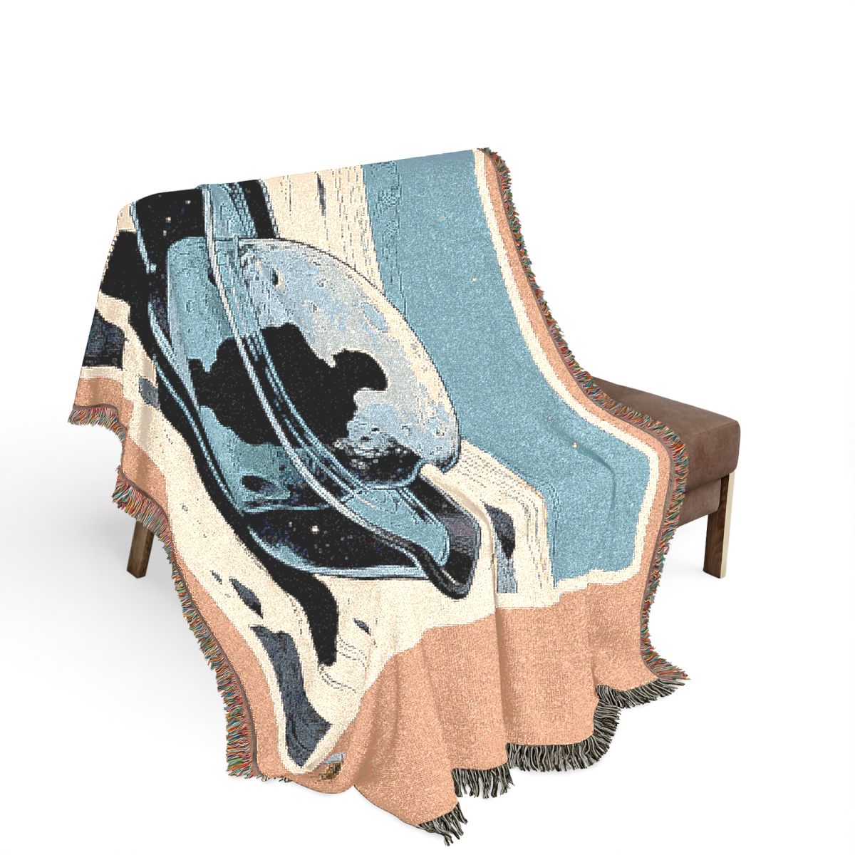 Original Art 1496 100% Cotton Woven Blanket, other view.