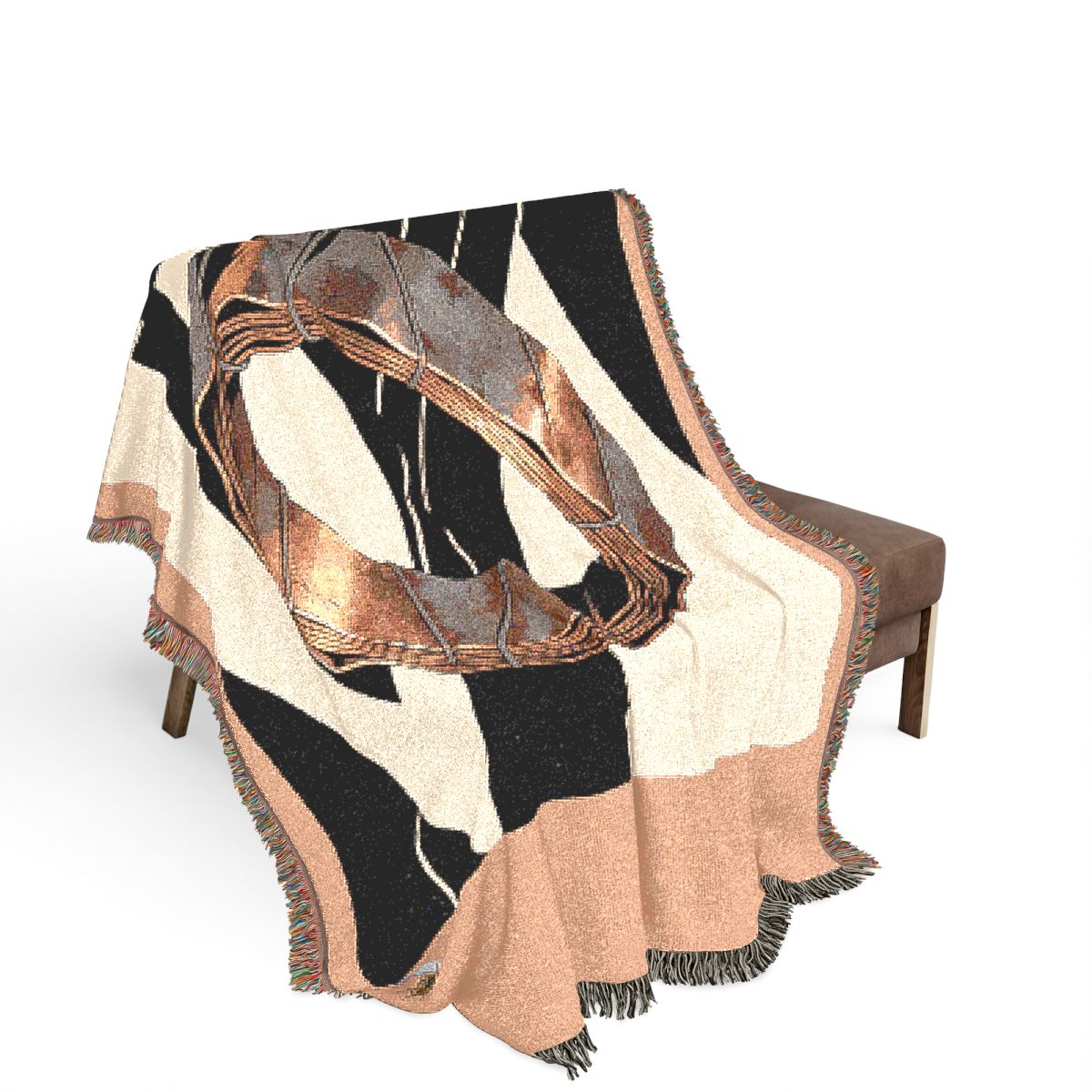 Original Art 1505 100% Cotton Woven Blanket, other view.