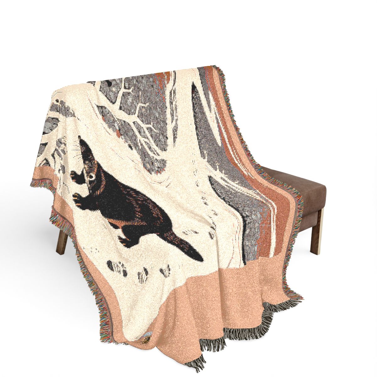 Original Art 1506 100% Cotton Woven Blanket, other view.