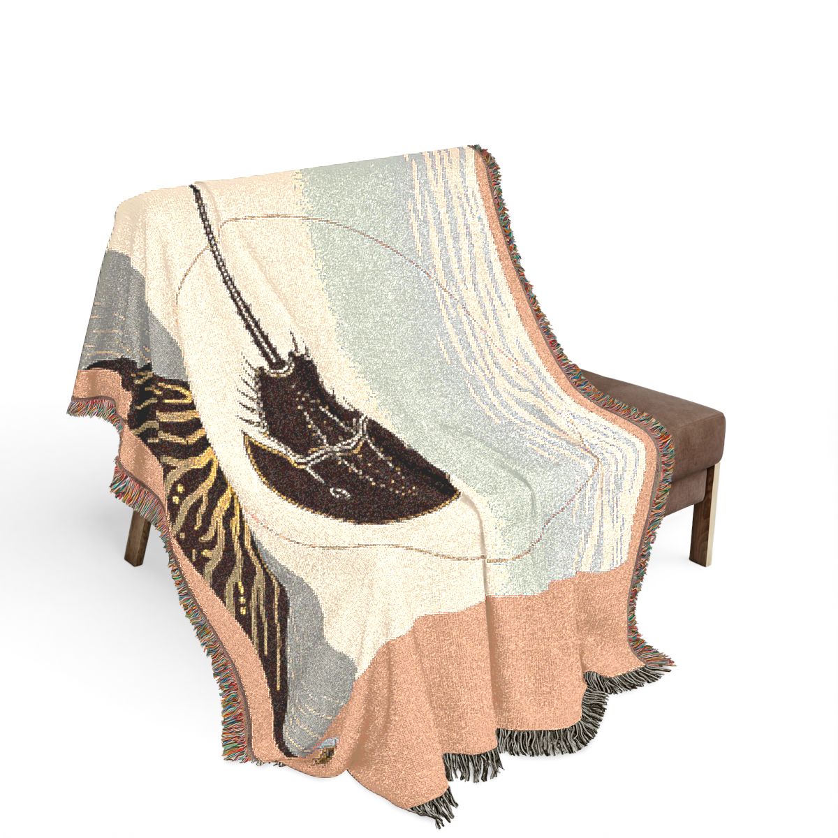 Original Art 1507 100% Cotton Woven Blanket, other view.