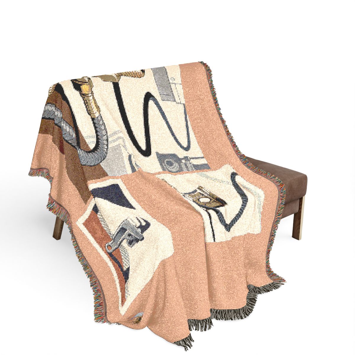 Original Art 1510 100% Cotton Woven Blanket, other view.