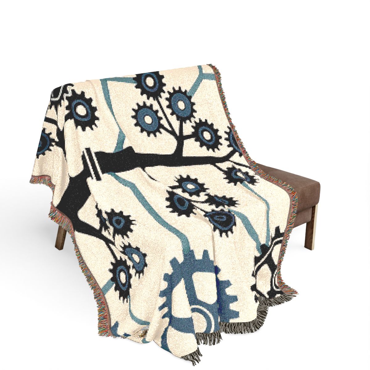 Original Art 1517 100% Cotton Woven Blanket, other view.