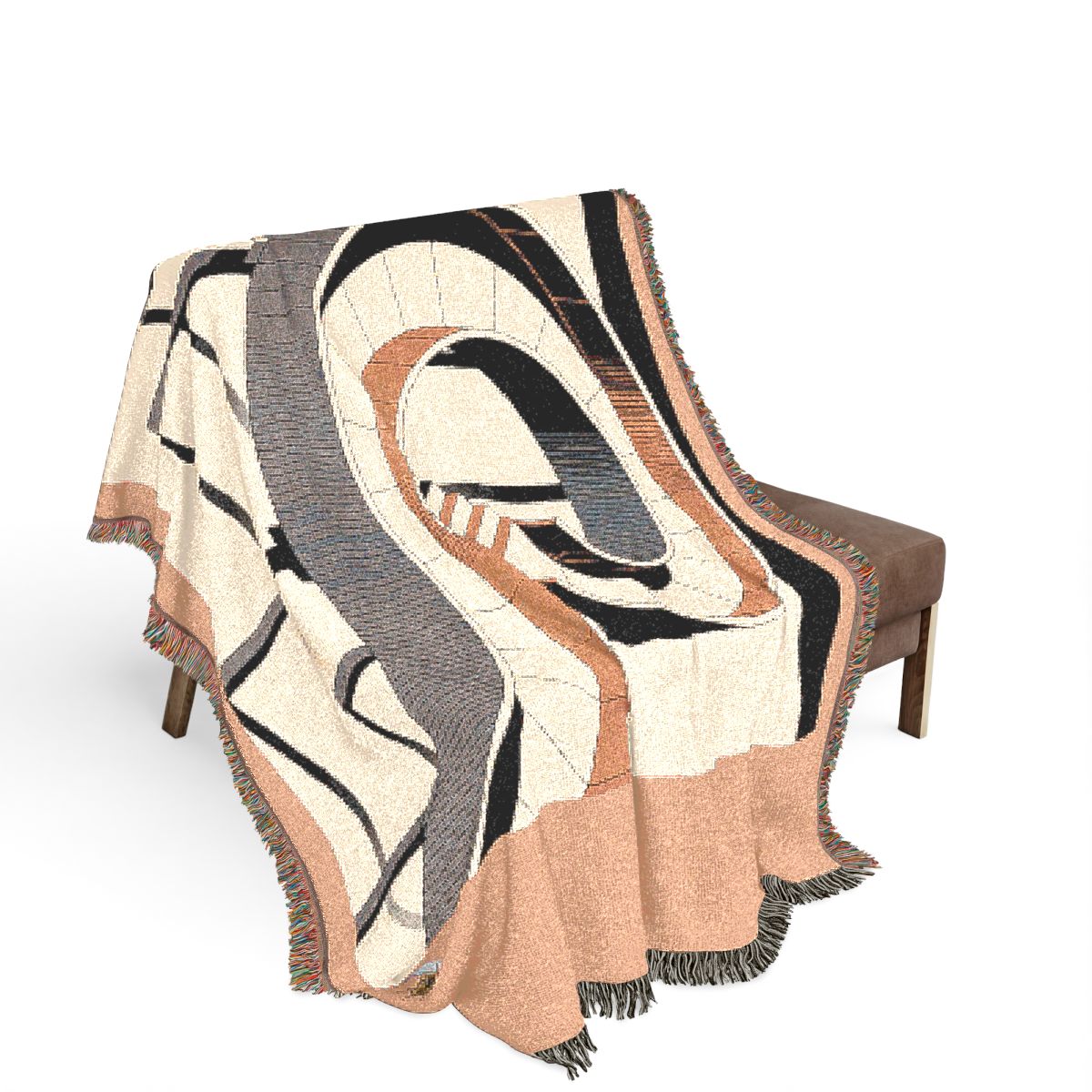 Original Art 1519 100% Cotton Woven Blanket, other view.