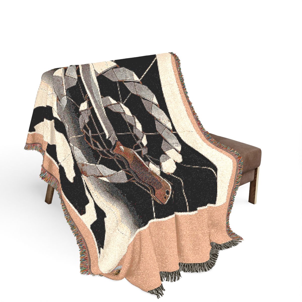 Original Art 1520 100% Cotton Woven Blanket, other view.