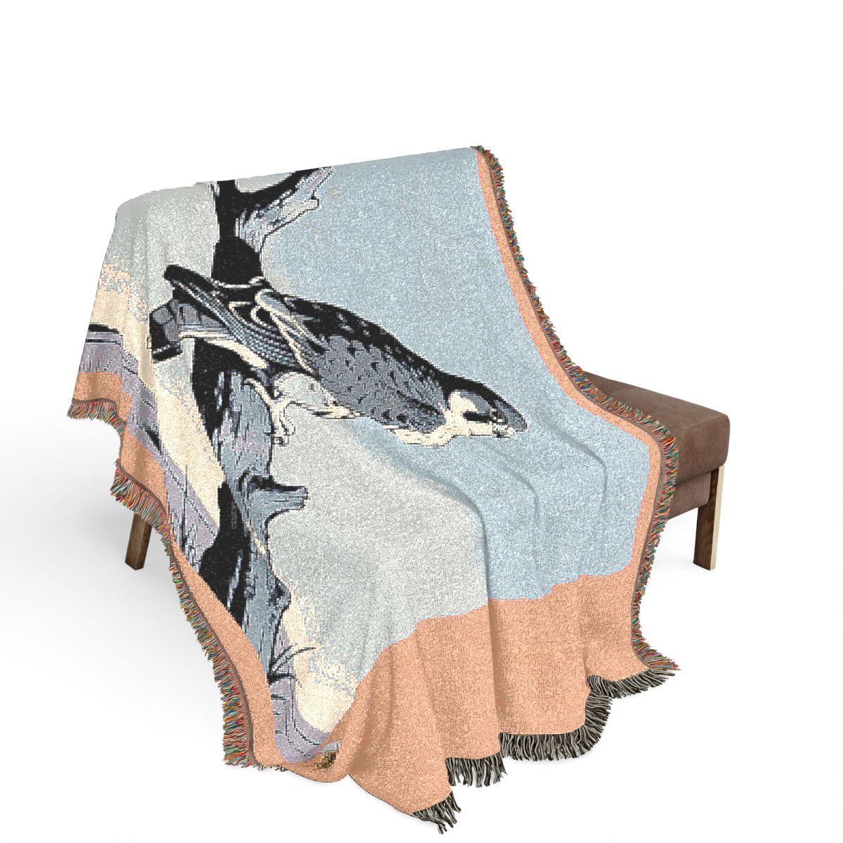 Original Art 1522 100% Cotton Woven Blanket, other view.