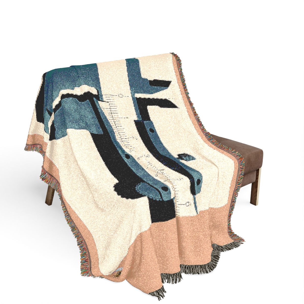 Original Art 1530 100% Cotton Woven Blanket, other view.