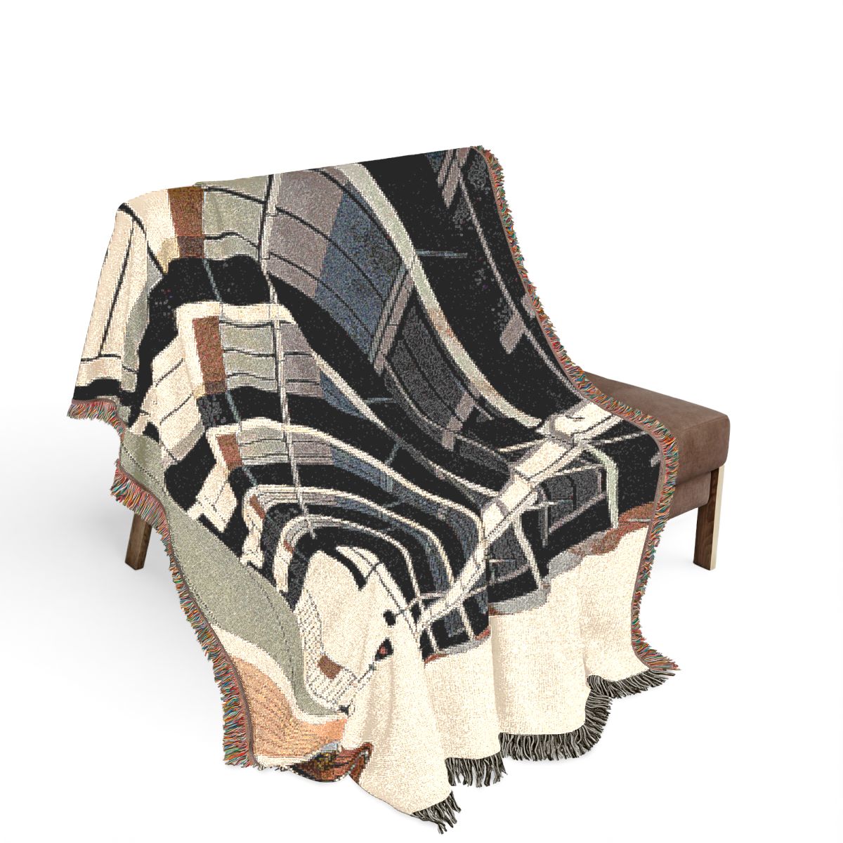 Original Art 1533 100% Cotton Woven Blanket, other view.