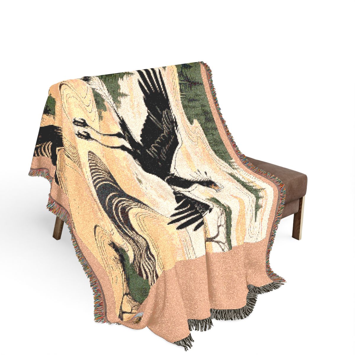 Original Art 1542 100% Cotton Woven Blanket, other view.
