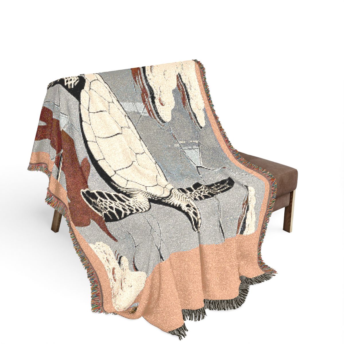 Original Art 1543 100% Cotton Woven Blanket, other view.