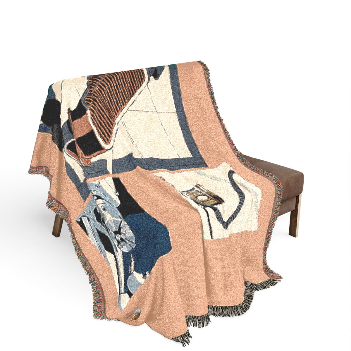 Original Art 1546 100% Cotton Woven Blanket, other view.