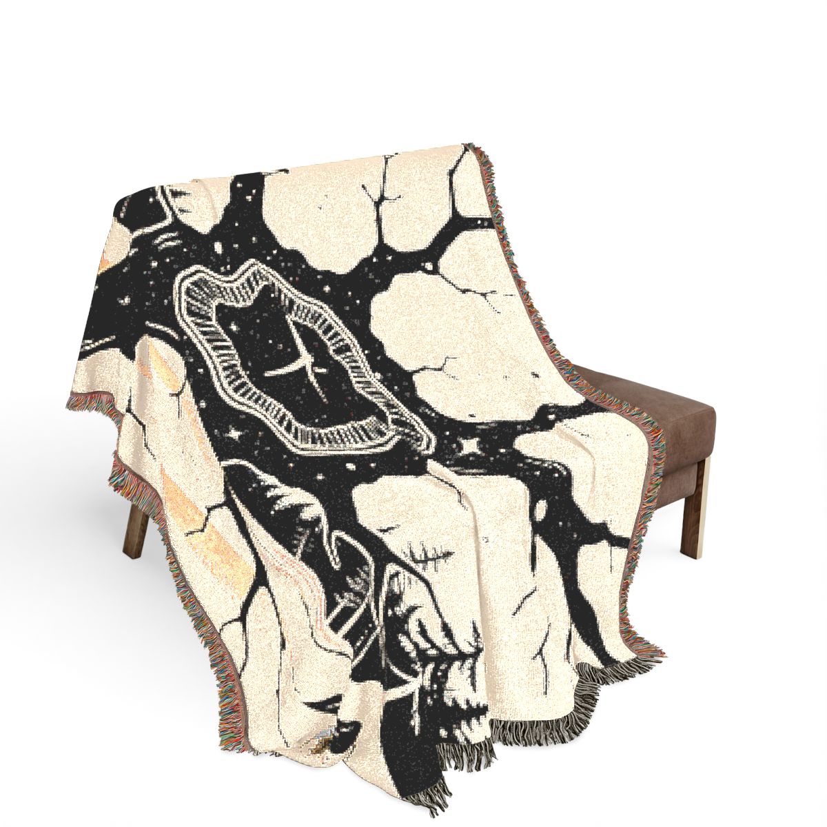 Original Art 1547 100% Cotton Woven Blanket, other view.